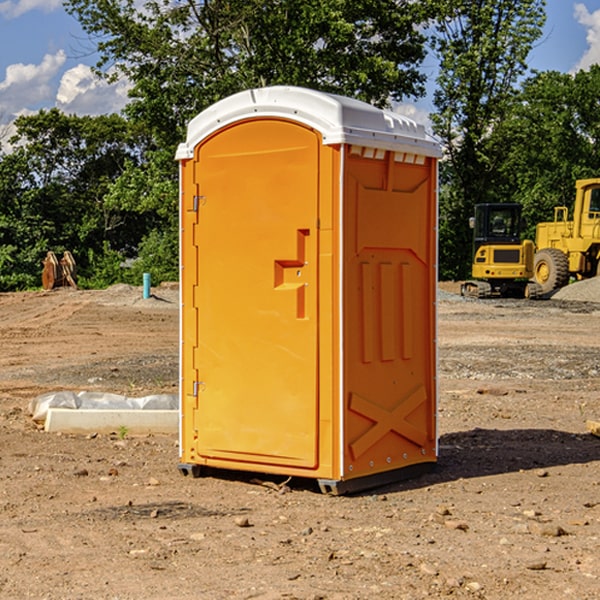 what is the cost difference between standard and deluxe portable restroom rentals in Newaygo County